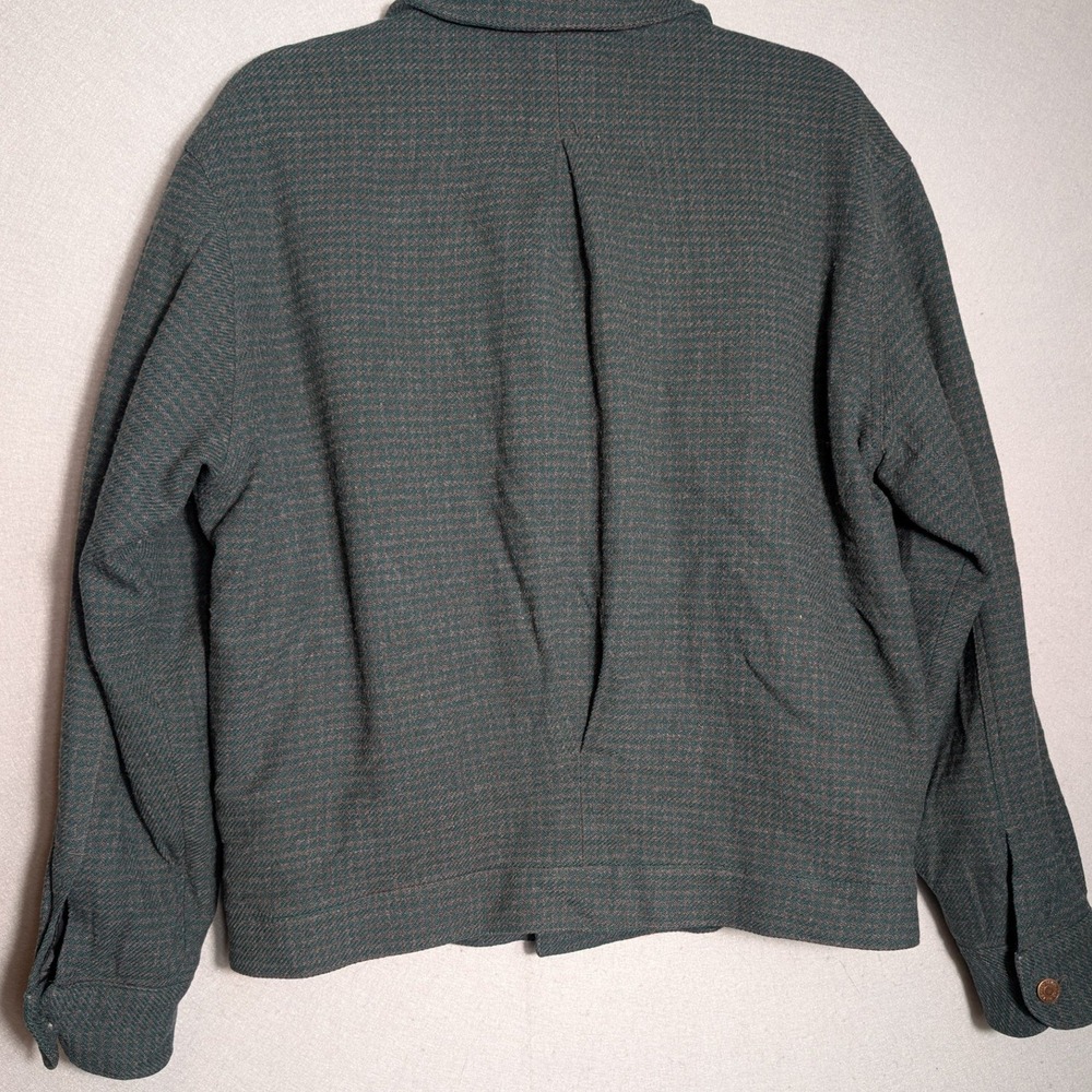 Vtg Pendleton Wool Jacket Green Houndstooth Thomas Kay Ltd Ed 10/400 Women Lg - Picture 9 of 12